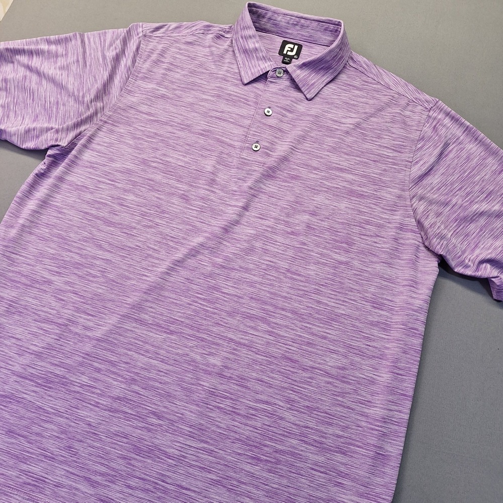 FootJoy Mens XL Purple Space Dye ProDry Performance Golf Polo Shirt Casual